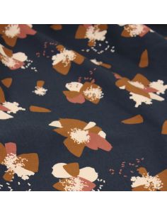 Jersey-Stoff aus Baumwolle Anémona Tintenblau - Églantine & Zoé