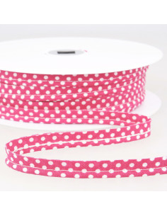 Paspel mit Punkten - Fuchsia