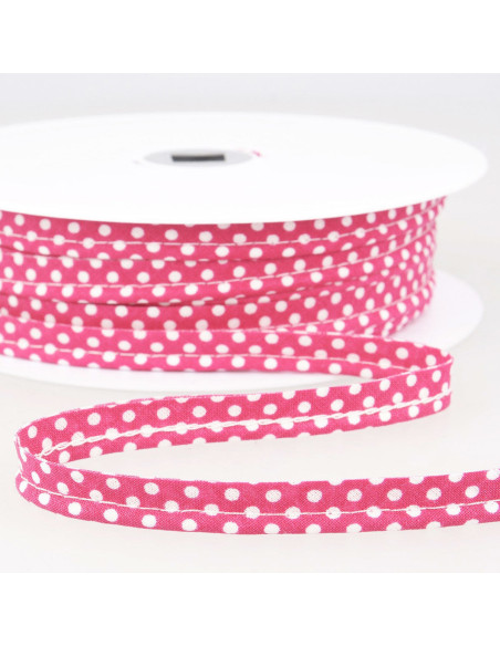Paspel mit Punkten - Fuchsia