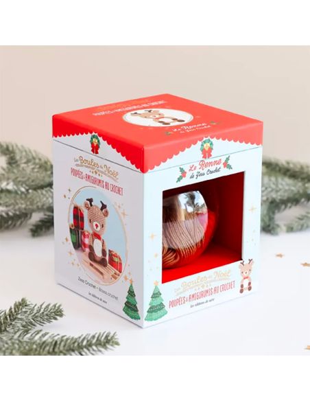 Amigurumi-Weihnachtskugel-Set zum Häkeln - Das Rentier