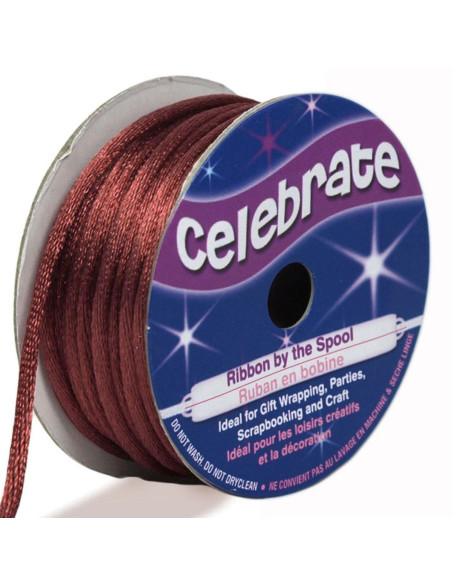 Rattenschwanzband Celebrate Schokolade - 2 mm x 10 Meter