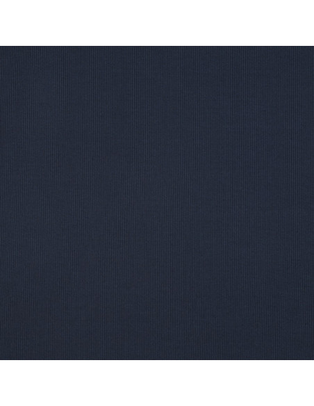 Fein gerippter Baumwolljersey-Stoff - Navy