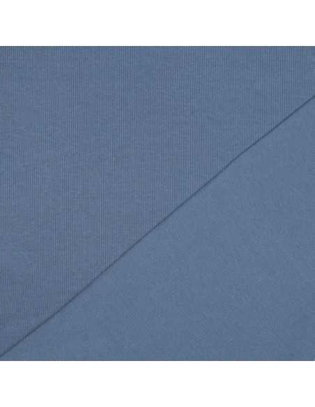 Fein gerippter Baumwoll-Jersey-Stoff - Jeans