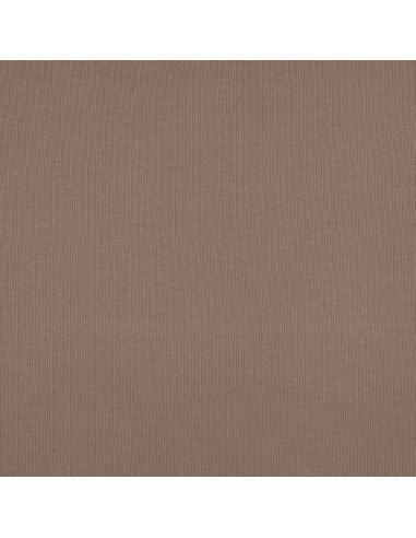 Fein gerippter Baumwoll-Jersey-Stoff - Taupe