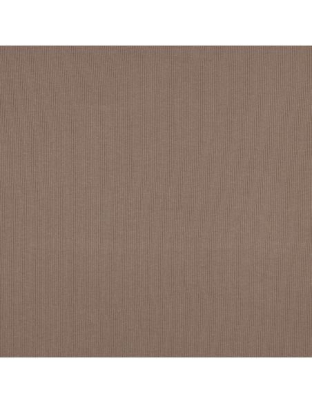 Fein gerippter Baumwoll-Jersey-Stoff - Taupe
