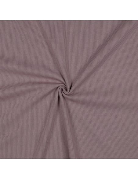 Fein gerippter Baumwoll-Jersey-Stoff - Mauve