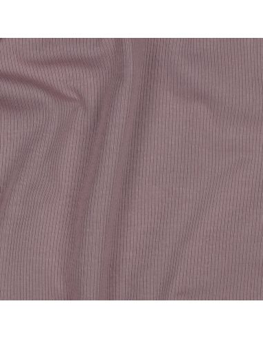 Fein gerippter Baumwoll-Jersey-Stoff - Mauve
