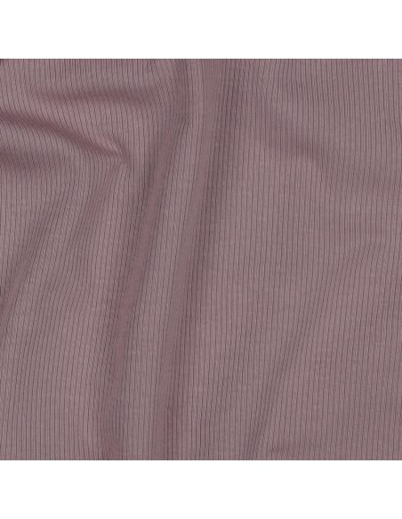 Fein gerippter Baumwoll-Jersey-Stoff - Mauve