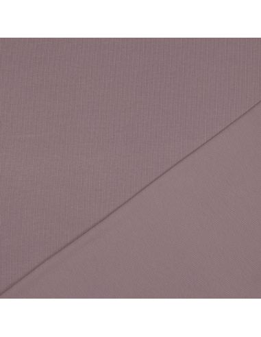 Fein gerippter Baumwoll-Jersey-Stoff - Mauve