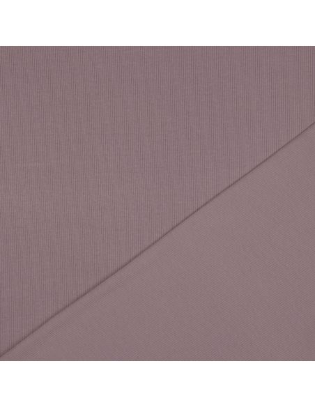 Fein gerippter Baumwoll-Jersey-Stoff - Mauve