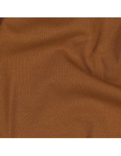 Fein gerippter Baumwolljersey-Stoff - Cognac 2
