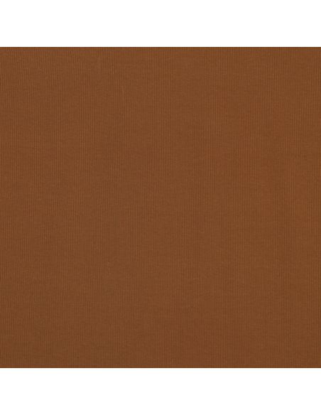 Fein gerippter Baumwolljersey-Stoff - Cognac
