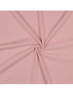 Fein gerippter Baumwoll-Jersey-Stoff - Rosa