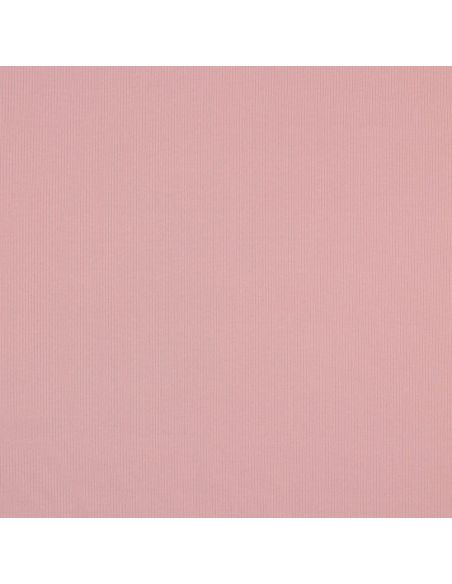 Fein gerippter Baumwoll-Jersey-Stoff - Rosa