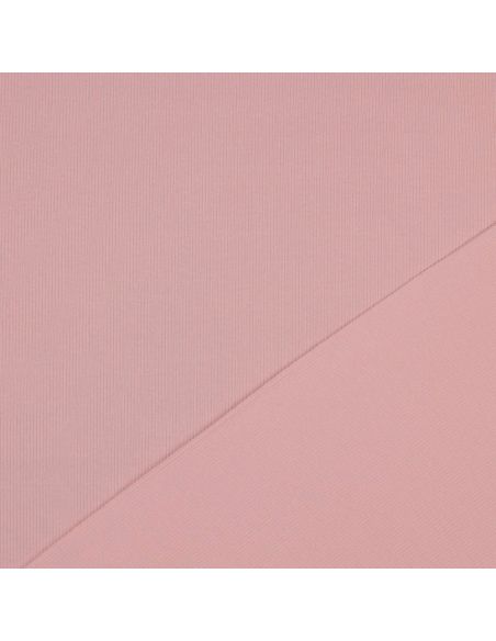 Fein gerippter Baumwoll-Jersey-Stoff - Rosa