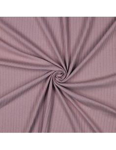 Leichter gerippter Baumwoll-Jersey-Stoff - Mauve