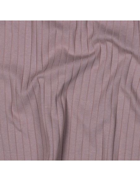 Leichter gerippter Baumwoll-Jersey-Stoff - Mauve