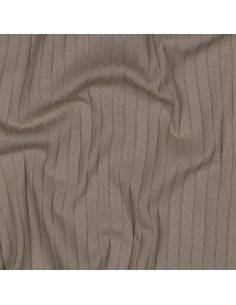 Leichter gerippter Baumwoll-Jersey-Stoff - Taupe 2