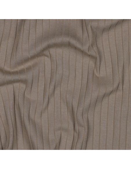 Leichter gerippter Baumwoll-Jersey-Stoff - Taupe