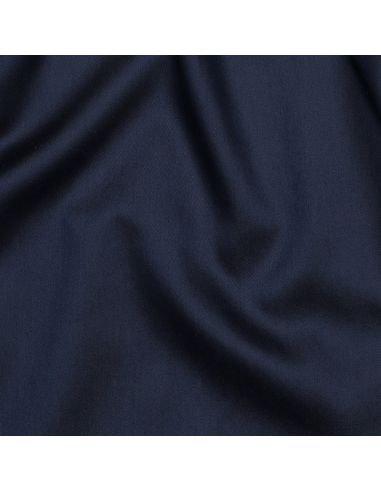 Baumwollsatin-Stoff - Marineblau