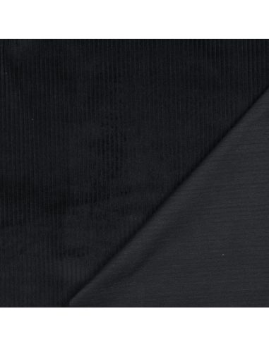 Baumwoll-Cordstoff - Schwarz