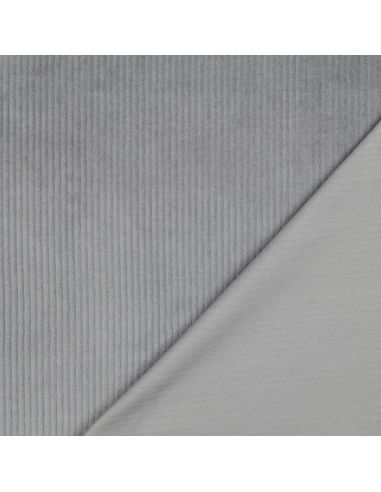 Baumwoll-Cordstoff - Grau