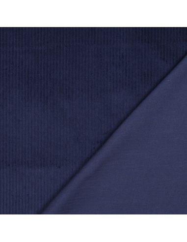 Baumwoll-Cordstoff - Marineblau
