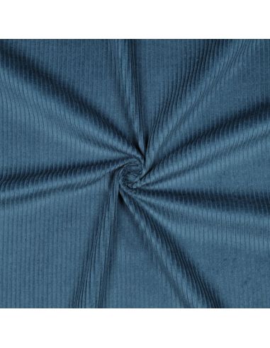 Baumwoll-Cordstoff - Petrolblau