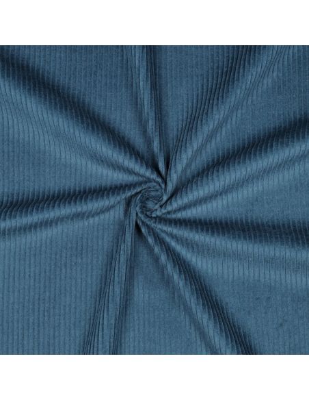 Baumwoll-Cordstoff - Petrolblau