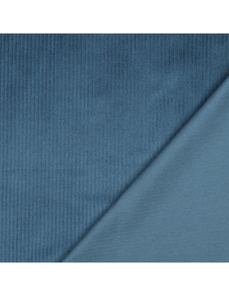 Baumwoll-Cordstoff - Petrolblau