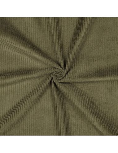 Baumwoll-Cordstoff - Militärgrün