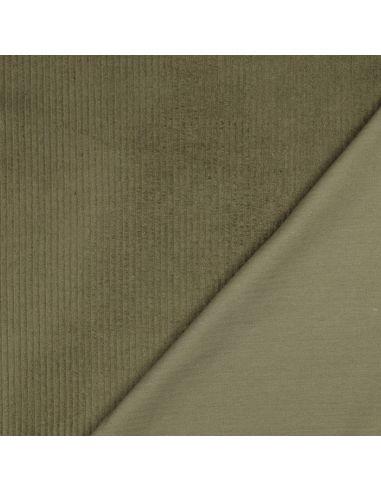 Baumwoll-Cordstoff - Militärgrün