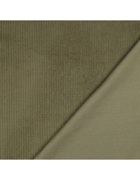Baumwoll-Cordstoff - Militärgrün