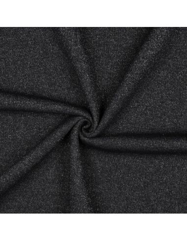 Glitzernder Sweatstoff - Schwarz