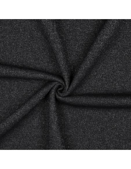 Glitzernder Sweatstoff - Schwarz