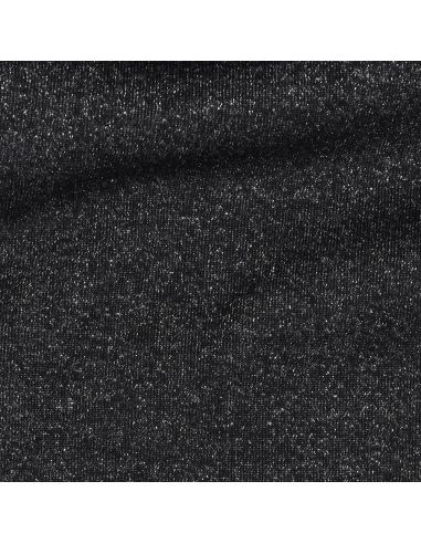 Glitzernder Sweatstoff - Schwarz