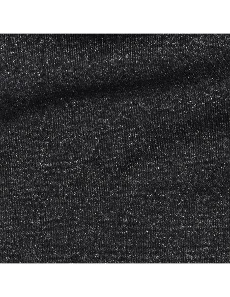 Glitzernder Sweatstoff - Schwarz