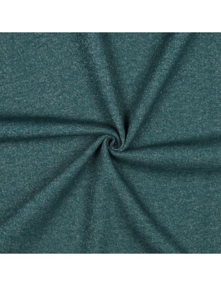 Glitzernder Sweatstoff - Petrolblau