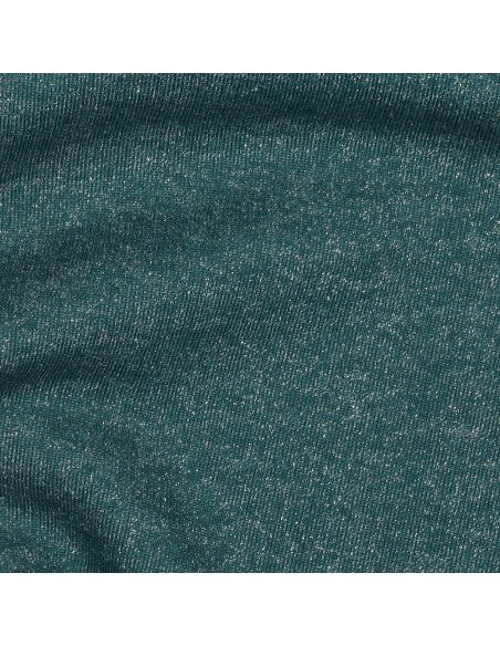 Glitzernder Sweatstoff - Petrolblau