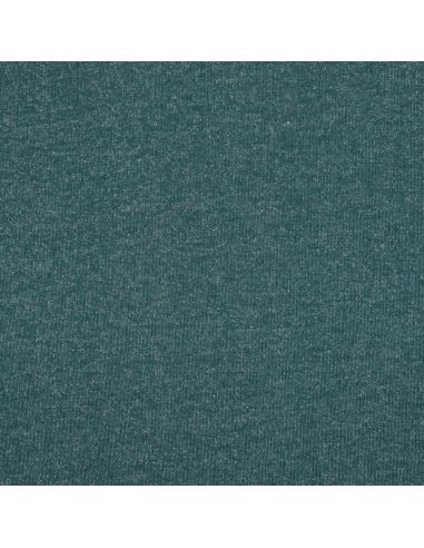 Glitzernder Sweatstoff - Petrolblau