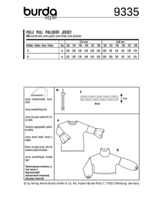 Pullover-Schnittmuster - Burda 9335 2