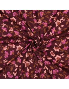 Schwerer Stretch-Viskosestoff Rosella - Bordeaux