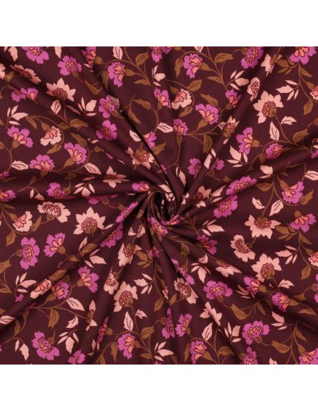 Schwerer Stretch-Viskosestoff Rosella - Bordeaux