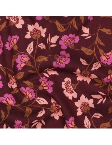 Schwerer Stretch-Viskosestoff Rosella - Bordeaux