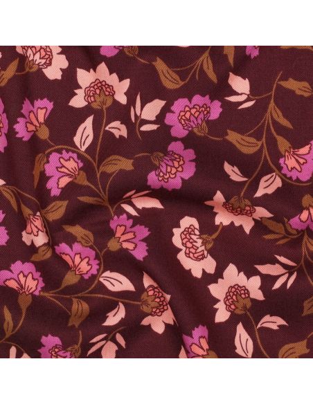 Schwerer Stretch-Viskosestoff Rosella - Bordeaux
