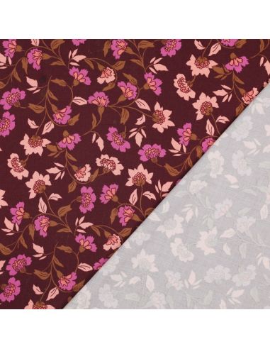 Schwerer Stretch-Viskosestoff Rosella - Bordeaux