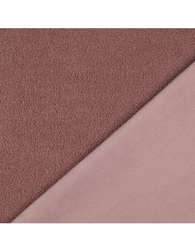 Doppelseitiger Teddy-Fleece-Stoff - Blush