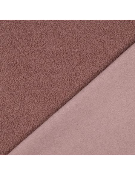 Doppelseitiger Teddy-Fleece-Stoff - Blush