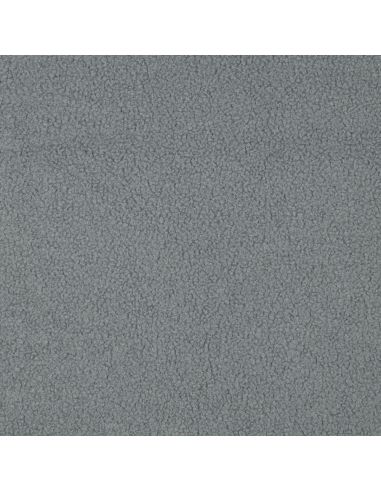 Doppelseitiger Teddy-Fleece-Stoff - Blaugrau