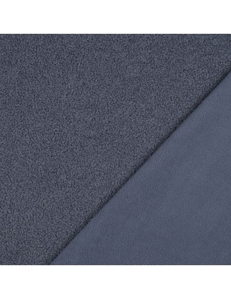 Doppelseitiger Teddy-Fleece-Stoff - Jeans